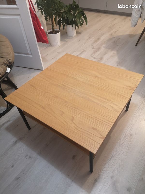 Table basse bois carré (image 2)