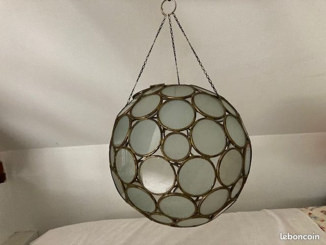 Suspension grande boule vintage (image 1)