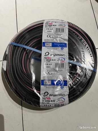 Couronnede100mcâbleélectrique3G1.5U-1000R2V