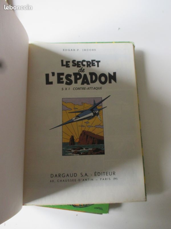 BD Edgar-P Jacobs Le secret de l'Espadon - Edition Lombard - 1957 (image 3)