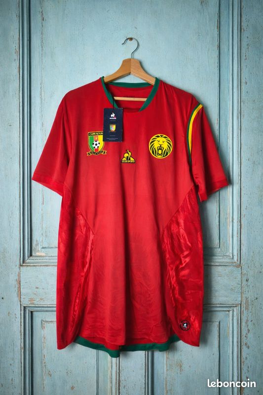 Maillot De Foot Vintage Le Coq Sportif – Homme, Taille S, Rouge, Club International