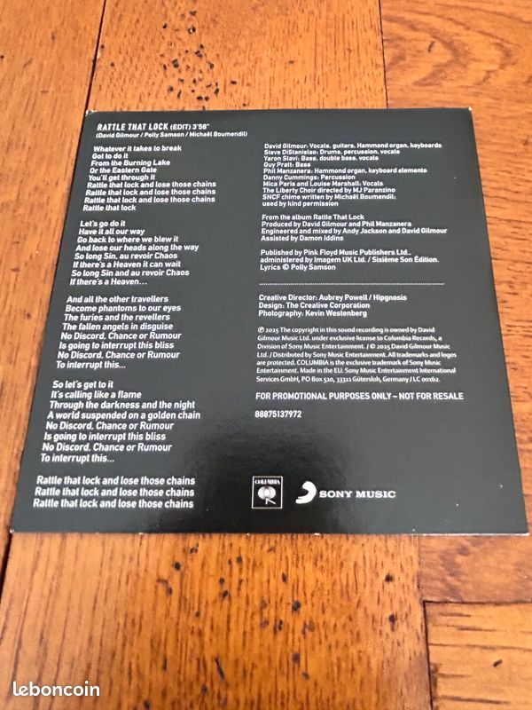 David Gilmour Rattle That Lock (image 2)
