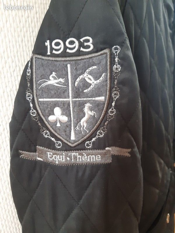 Superbe blouson Matelassé noire marque Equithème (image 2)