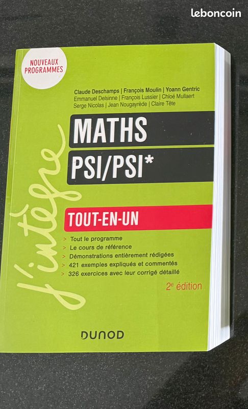 Vends livre Math PSI/PSI (image 1)