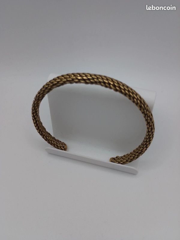 ✨ Bracelet effet chaîne – Couleur or ✨ Produit Neuf – Réglable – En laiton doré (image 6)