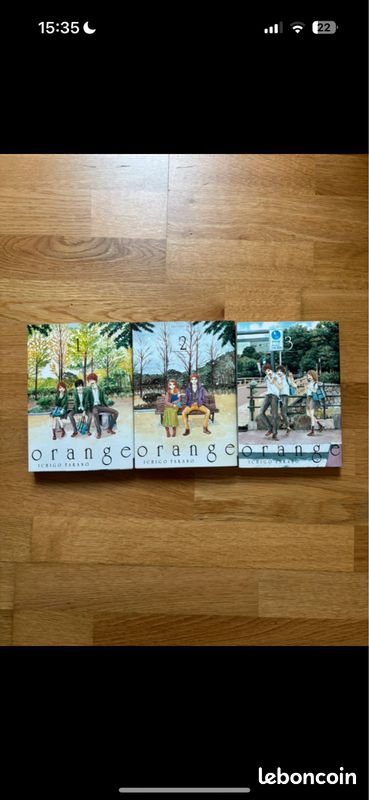 Lot 3 premiers tomes manga orange (image 1)