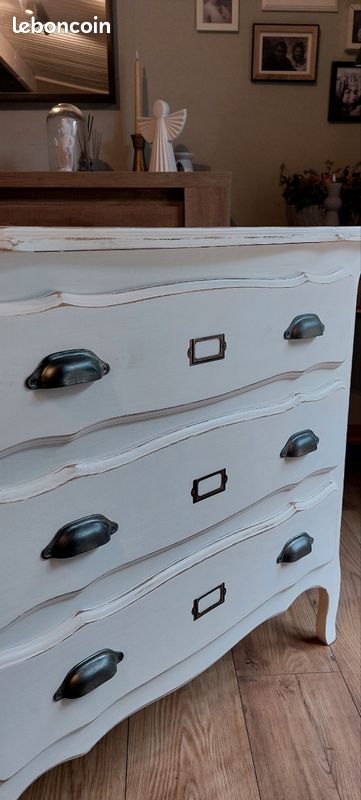 Commode ancienne rénovée – esprit atelier chic / brocante (image 6)