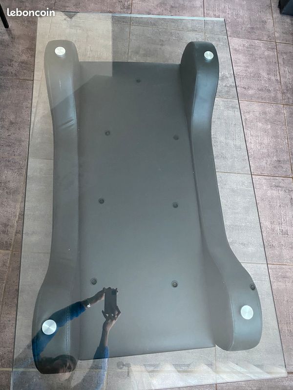 Table basse avec plateau en verre (image 3)