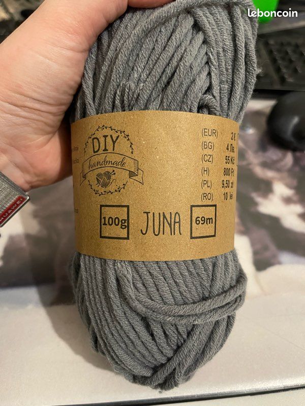 Lot De 5 Pelotes De Grosse Laine 100% Laine Gris Taupe 100g - Neuf Pour Tricot/crochet