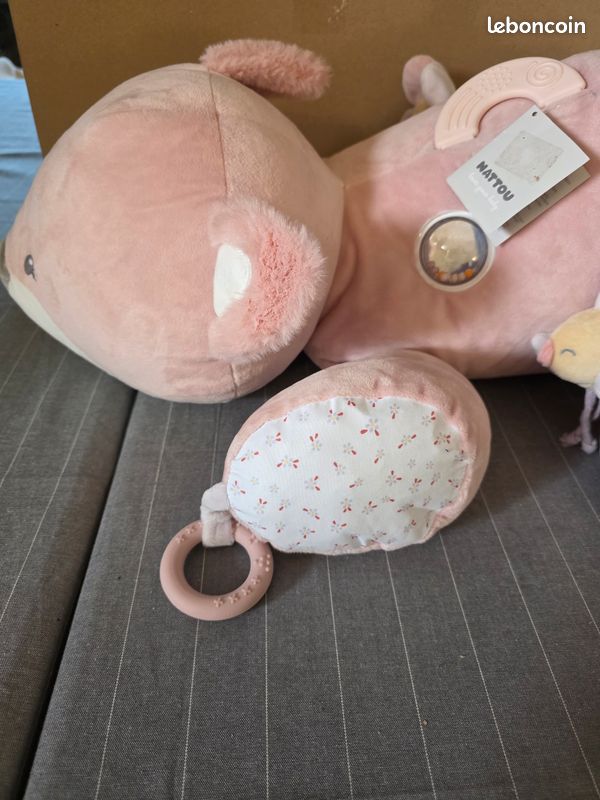 Nattou Grand Doudou Plat Alice Le Renard – 65 X 40 Cm – Compagnon De Naissance, 100% Polyester, Lavable