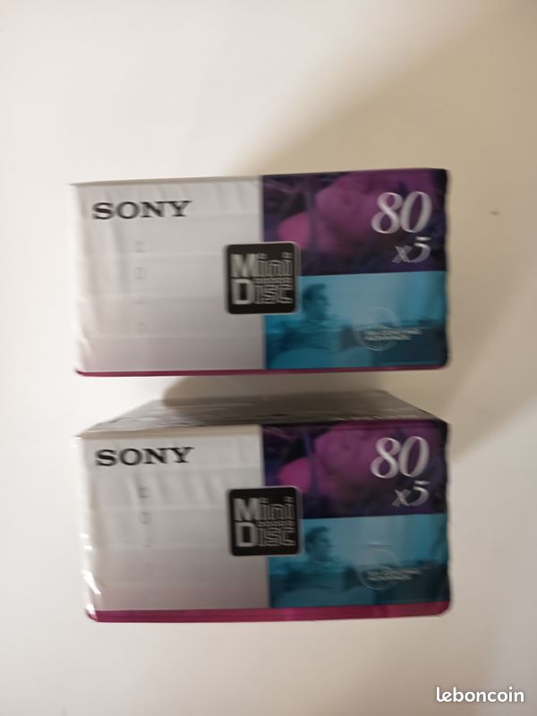 Boites de 10 mini Disc neufs Sony 80min Color collection (Shock