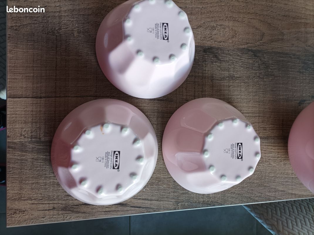 Lot de 2 saladiers roses avec 3 bols (image 5)