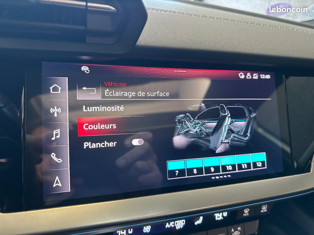 AUDI S3 SPORTBACK TFSI 310 S tronic 7 Quattro FRANCAISE/1ER MAIN/SUIVI AUDI/T.O/MATRIX/MEPLAT/SIEGES DINAMICA/LED MULT (image 35)