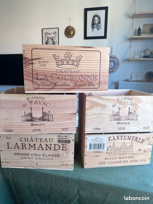 Lot de caisses à vin en bois (image 1)