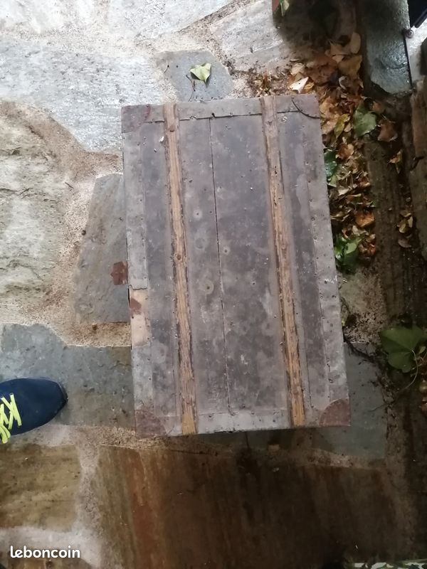 Petite malle ancienne bois et fer (image 6)