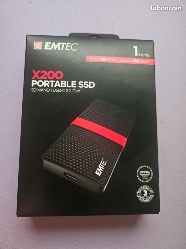 EMTEC - X200 - 1 To/Tb - 3D Nand - USB-C 3.2 (image 1)