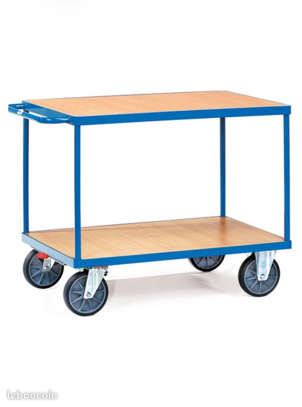 Chariot de table robuste Fetra surface de chargement 850 x 500 mm - 500 kg (image 1)