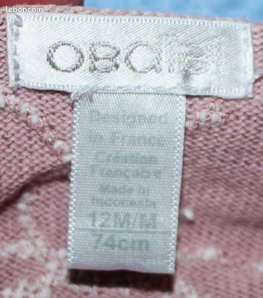 Haut Gilet ObaÏbi lilas 12 mois (22) (image 5)