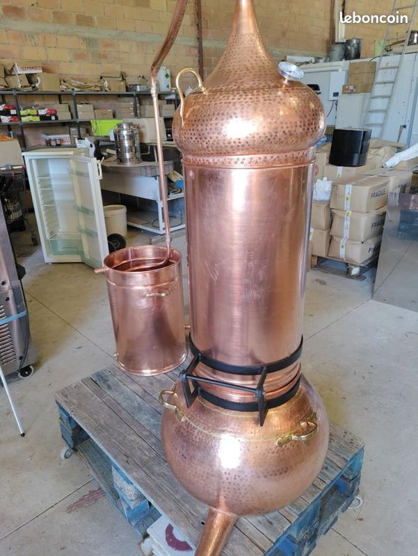 Alambic cuivre colonne 100 litres livré sous 48H/72H en stock (image 1)