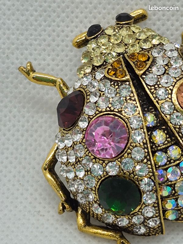 Broche strass coccinelle Multicolore (image 1)