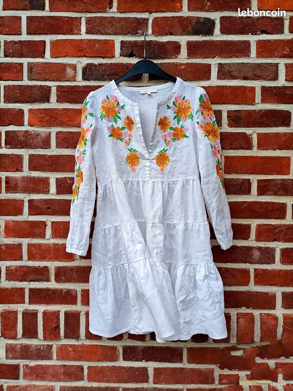 Robe Courte Maje Multicolore - Taille 36, En Viscose, Style Gaine, Très Bon état