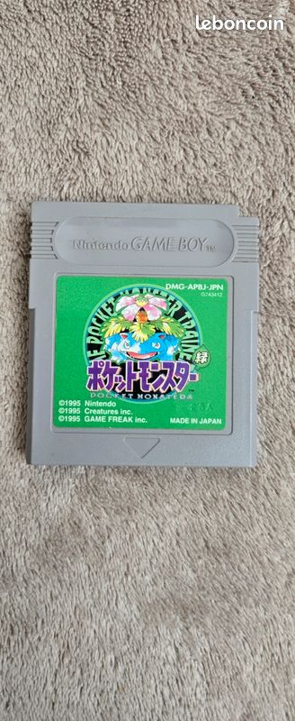 Paquete 2 Cartuchos Nintendo REPRO GBA Game Boy Pokémon Verde Hoja