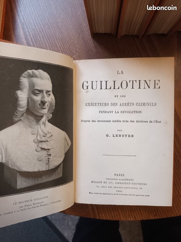 Lot de 6 livres anciens, de G. Lenotre, édition 1906 (image 6)
