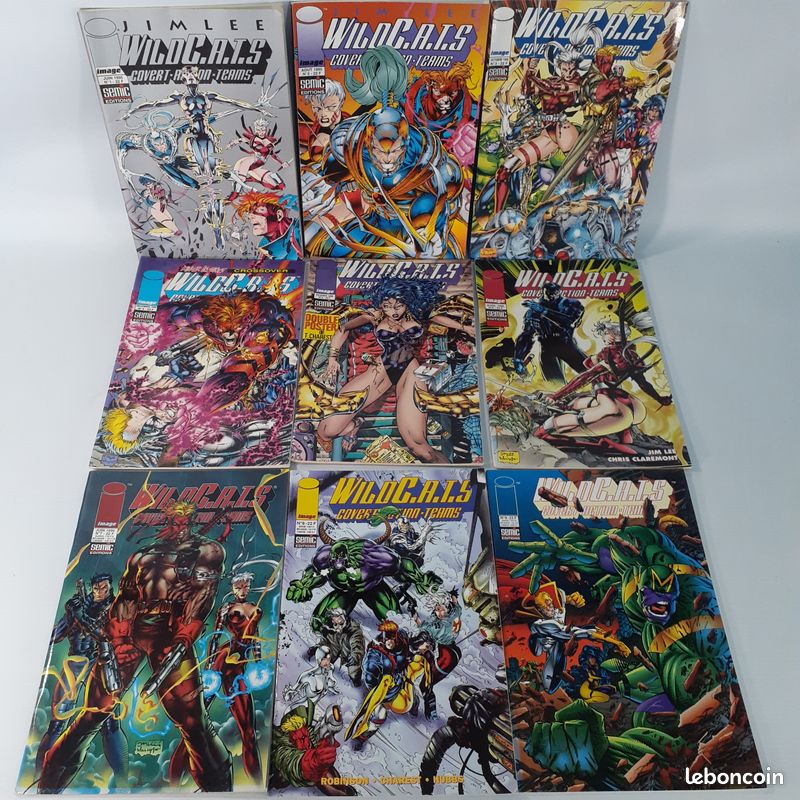 Lot de 9 comics Wild Cats (Semic) n°1 à n°9- 1995-1996 - Collection