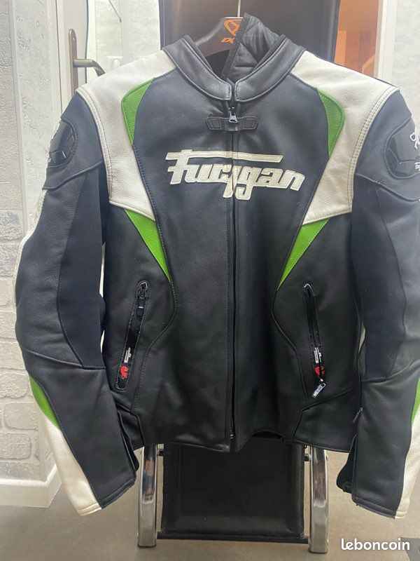 Blouson Moto Furygan Vert Blouson Cuir Moto Furygan Équipement Moto