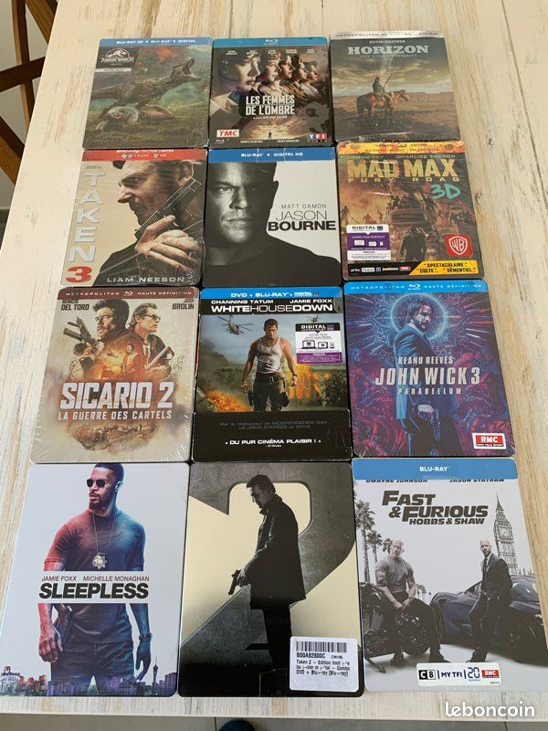 12 Coffrets SteelBooks Blu-ray - Édition Collector - Blu-ray 3D + Blu-ray + DVD - Coffret SteelBooks 4K Ultra HD + Blu-Ray comme Neuf (image 1)