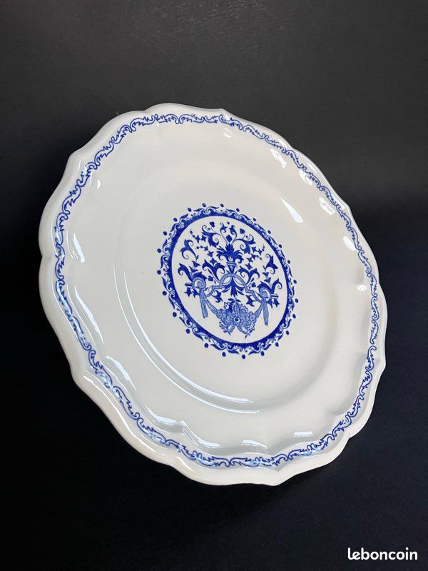 Ancienne coupe faïence K & G Lunéville 23 X 13 cm - Décoration