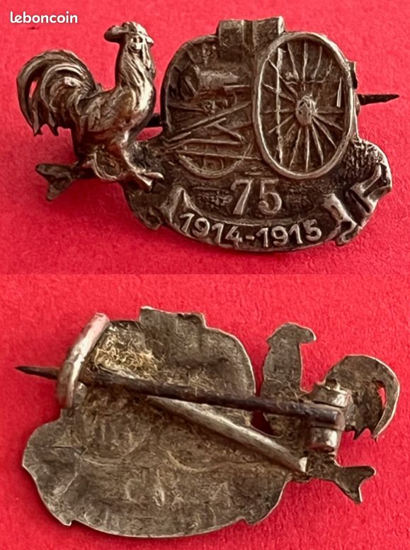 Broche Ancienne Vintage Porte-photo Militaire - Occasion Bon état D'usage - Pièce De Collection