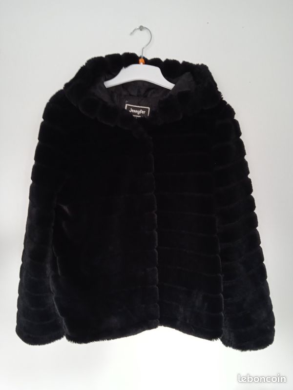 Manteau Court Manteau Noir Jennyfer Manteau Court, Fausse Fourrure