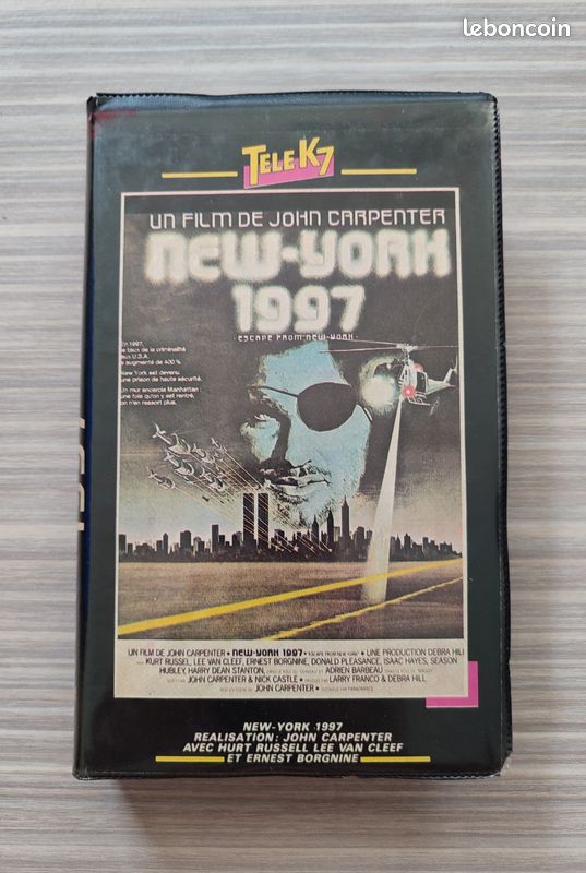 Intégrale Snake Plissken New-York 1997 / Los Angeles 2013 VHS (Enregistrement TV) 3 Jaquettes Télé K7 (image 2)