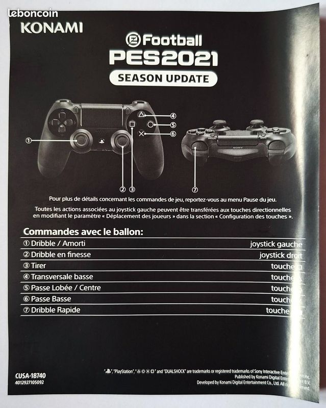 EFootbal PES 2021 (Season Update) (PS4) (Rare) (image 6)