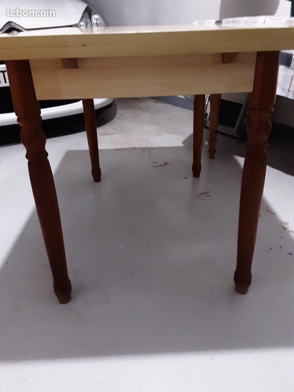 Table en pin et ses 2 rallonges (image 4)