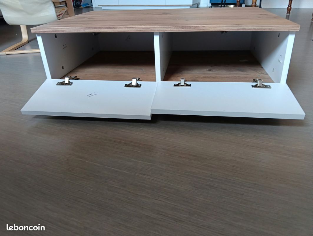 Salle à manger complète design, décor blanc mat et pin (image 4)