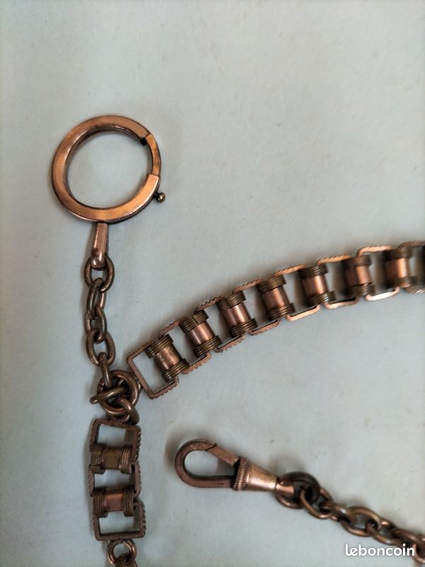 Chaîne De Montre De Gousset Ancienne Allemande - Châtelaine - Vintage - Pour Montre De Poche