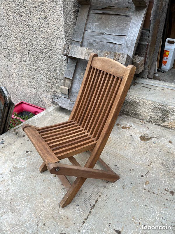 Chaise enfant en bois de teck (image 1)