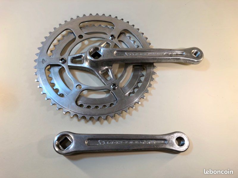 Pédalier Ancien Nervar Aluminium - Vélo Course Cyclotourisme, Avec Axe Et Roulements