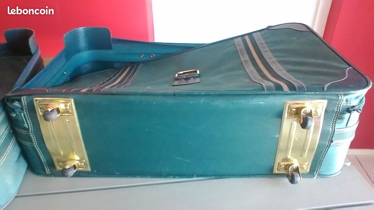 2 valises vertes en toile goldenman (image 6)
