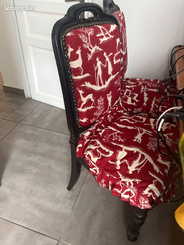 Superbes chaises Napoléon 3 avec roulettes tbe 160 e (image 2)