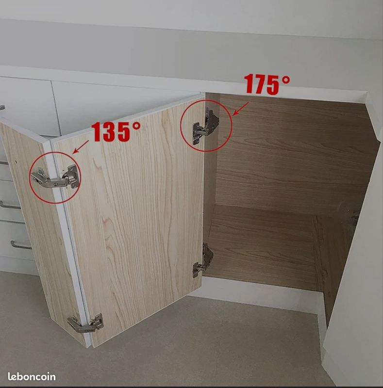 Lot de 2 Charnieres Ikea Ustruda, ouverture à 175 ° (image 2)