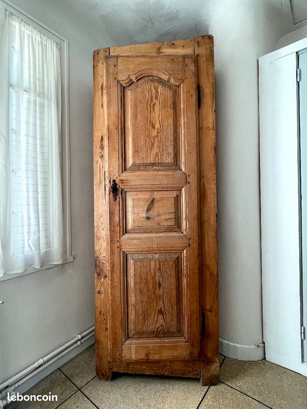 Armoire 4 étagères bois massif ancien style campagne (image 1)