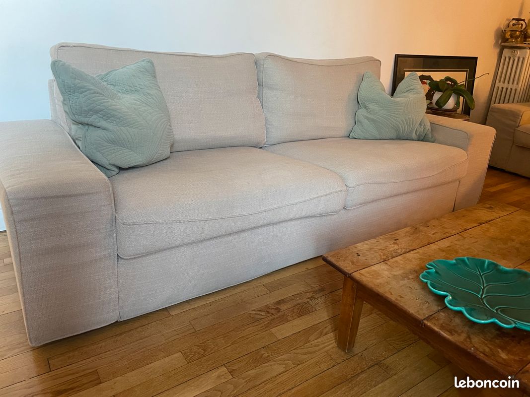 Deux canapés IKEA beige (image 2)