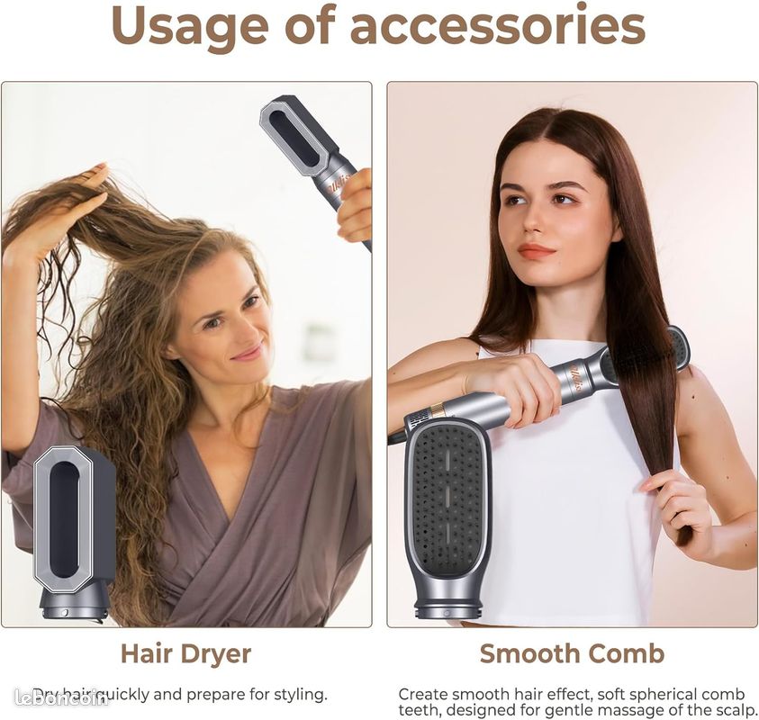 Ukliss Hair Styler, Airstyler 6 IN 1, Brosse Soufflante, Seche Cheveux avec Boucleur a Cheveux à Air (image 3)