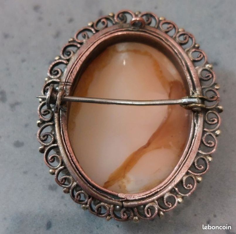 Broche Vintage Camée Tête Statue - Pendentif Bijoux Élégant Pour Femmes Et Filles
