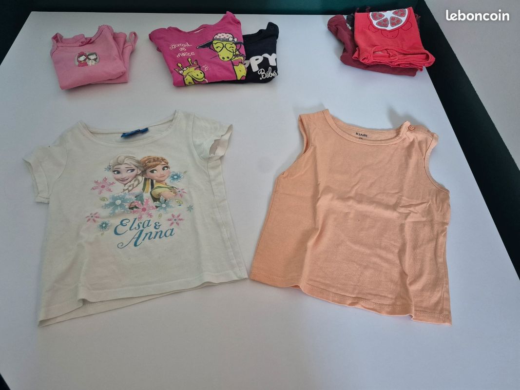 Lot 8 hauts (T-shirts & Débardeurs) - 24 mois / 2 ans (image 7)