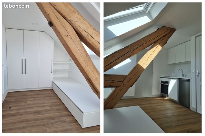 Studio meublé centre Grenoble 12m² + pièce de rangement de 5m² — 1