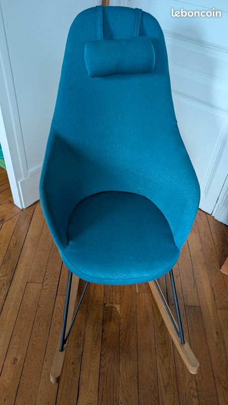Rocking chair JHENE bleu canard (image 1)